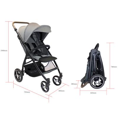 China Happy ++ En-High Landscape Baby Tricycle Aluminum Stroller Baby Stroller Lightweight Baby Stroller for sale