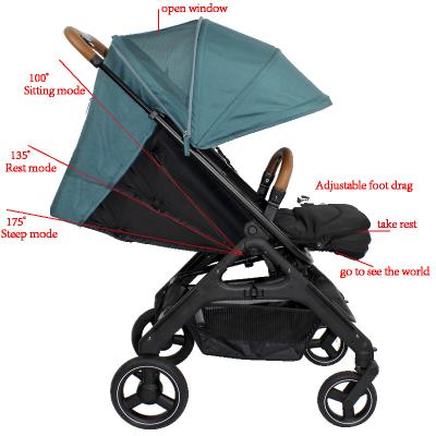 China Adjustable Baby Strollers 3 in 1 Leather Baby Handle Baby Strollers from Prame Europe for sale