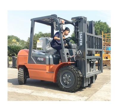 China FD30/35 Chinese engine 3 tons 5.5 6 meters tripple mast diesel forklift truck with ISUZU /Yanmar/Mitsubishi engine as optionals en venta