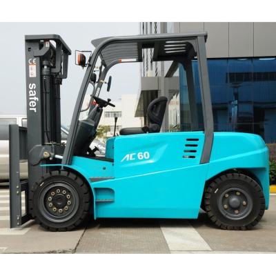 China SASER brand 4.5ton 5ton 6Ton Battery Electric Forklift with Container Mast en venta