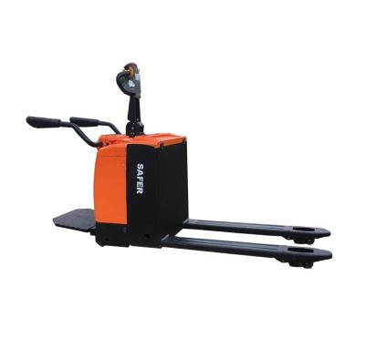 China 2ton Professional Design Side Stand Type Electric Pallet Truck with Charger for sale