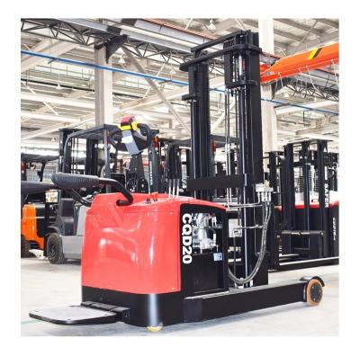 China 1500kg Standing Up Over Stackers Pallet Pedestrian 1.5ton Electric Reach Stacker PU  Electric Stacker  Forklift for sale