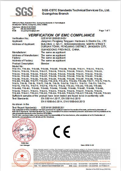 CE - Jiangmen Aiqier Electric Appliance Co., Ltd.