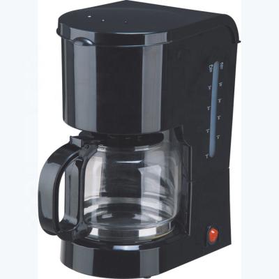 China Hotel Mini Drip Coffee 10 Cup Coffee Maker Machine 1.2L Black Electric Home Coffee Maker for sale