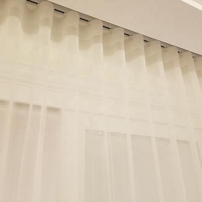 China Aluminum Ripple Pleat Wave Strip Ceiling Mount Curtain Track Runner In Gardens Eclectic Electric Curtain Tracks S for sale