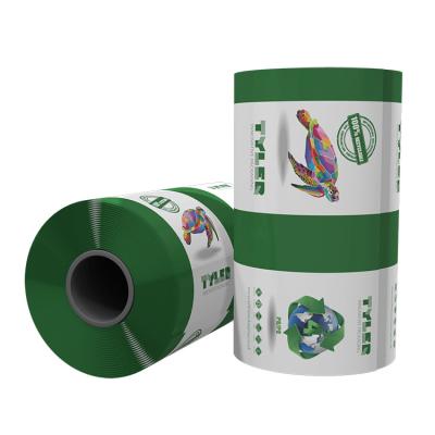 China Custom Printed Plastic Film BIODEGRADABLE Rolls Foil Laminated Heat Sealable Food Packaging Flexible Materials Roll Film Packaging for sale