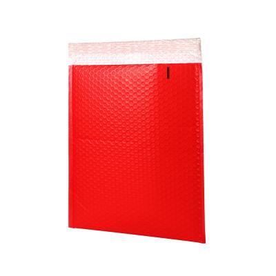 China Waterproof High Quality Custom Printed Poly Red Bubble Mailer Shipping Bags Polymailers Courier Delivery Bag for sale