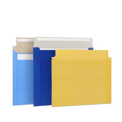 China Recyclable Hot-melt Strong Adhesive Custom Cardboard Envelopes Document Mailers Express Delivery Envelope for sale