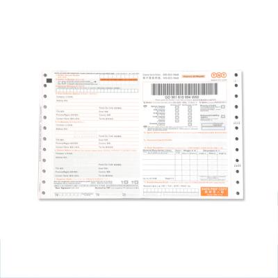 China paper & Custom TNT Cardboard Waybill Printing for Courier Company Courier Waybill with Barcode for sale