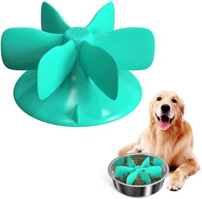 China Sustainable Rise Silicone Raised Pet Food Bowl Lick Mat Manufacturer Factory Spiral Dog Slow Feeder Bowl Insert for sale