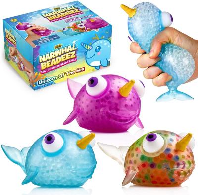 China Original Creative Unicorn Squishy Balls Water Decompression Duct Ball Squeeze Toys Mermaid Eco-friendly Dinosaur Stress Relief for sale