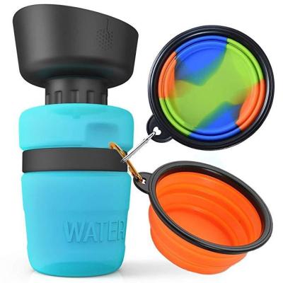 China Sustainable Pet Water Bottle For Dog Travel Collapsible Water Dispenser Dog Water Bottle Lightweight Convenient Travel BPA Free for sale