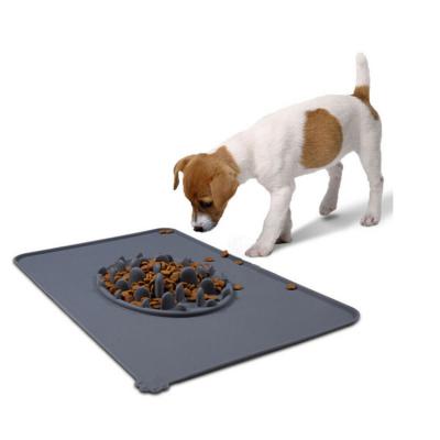 China New Design Sustainable Dog Eat With Mat Pet Slow Feeding Bowl Dog Mat And Feeders for sale