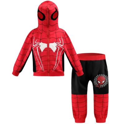 China Best Selling Sports Kids Clothes Winter Halloween Boys Clothes Set Children Hoodie Spiderman Spiderman Kids Costume Baby Boy for sale