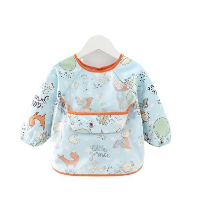 China Toddler Products Bandana Bibs Washable Hot Selling Feeding Kids Long Sleeves Eating Pocket Waterproof Shirt Bib Baby Waterproof Bibs for sale