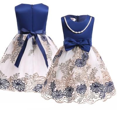 China Amazon Kids Party Prom Regular Hot Sale Bridesmaid Dresses Kids Embroidery Wedding Kids Prom Dresses for sale