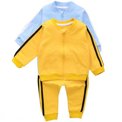 China Smart casual hot sale kid clothing sleeves long jacket cardigan kids clothes set baby sweatsuit baby sweatsuit kids wear for sale