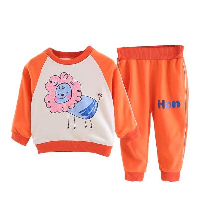 China Hot Selling Kids Casual Wears 2021 2 Pieces Long Sleeves Equipment Sports Suit Set For Kids Sweatsuits Children Clothing Set for sale