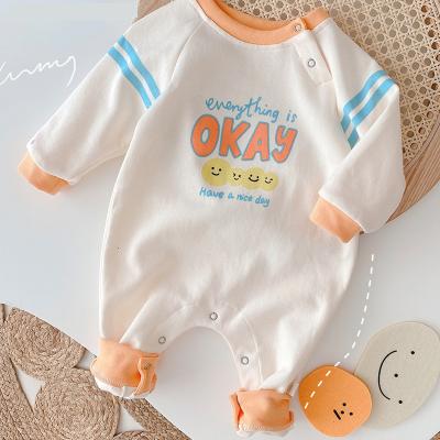 China Hot Selling Amazon Baby Clothing Toddler Folder Outwear Cute Baby Rompers Autumn Jumpsuits New Baby Rompers Cotton for sale