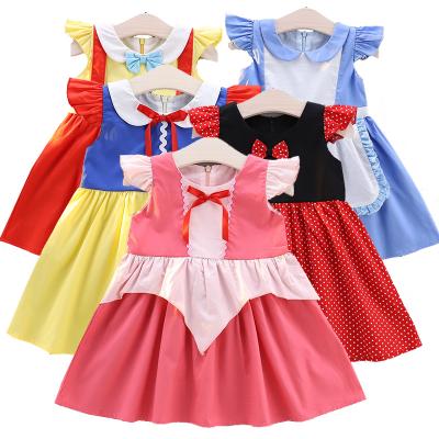 China 2021 Fairy Princess Anna Dress Children Clothing Bud Cotton Girls Fantasy Kids Party Wears Cosplay Costume Dresses For Girls for sale