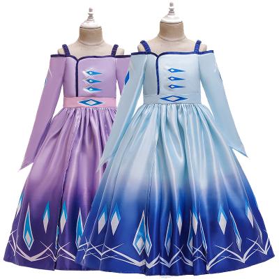 China New In Running Child Clothing Princess Dress Up Elsa Girl Birthday Dress Cosplay Costume Anime Girls Clothes Dresses for sale