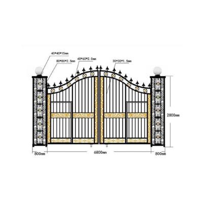 China Latest Heat Insulation Tech Wrought Iron Gate Iron Base Track Designs for sale