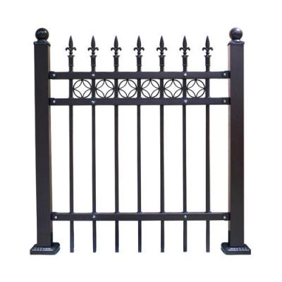 China Modern Super Quality Sold By Chinese Manufacturers Yard Wall Border Fence Single Gate Zinc Steel Fence for sale