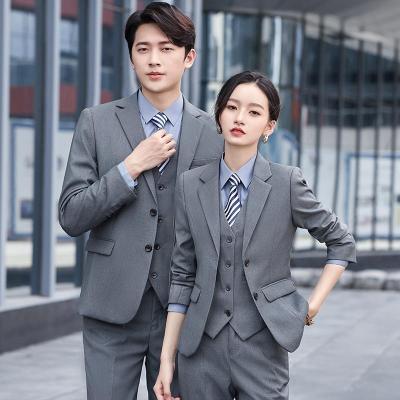 China 3 Piece Wedding Anti-Wrinkle Men's Suit Wholesale Men's Slim Fit Suit Jacket+vest+pants Blue Slim Fit Top Top Party Men for sale