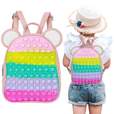 China NEW Silcone 2022 Style New School Season Gift Kids School Bag Pop Bag Wiggle Bag Purse Backpacks For Girls for sale