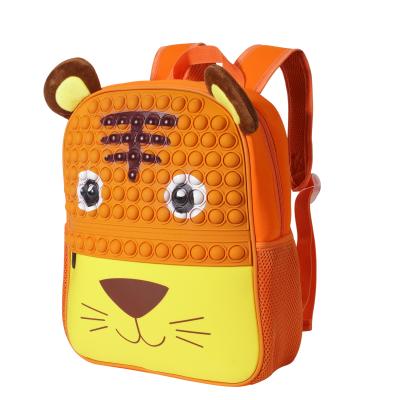 China Cute Cheap Wholesale Waterproof Cartoon Cattle Silicone Bag Kids Schoolbags Backpacks The Busy Person Toy Bag Backpacks For School Children for sale