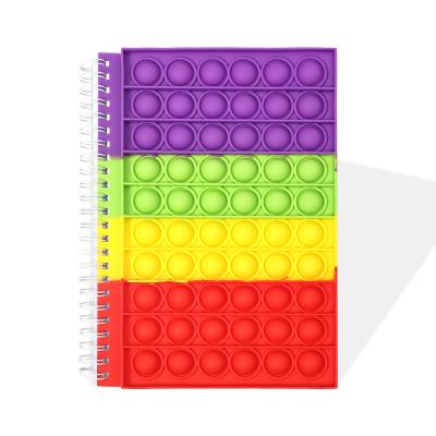 China Wholesale Stress Anxiety Relief Factory A5 Silicone Noise Notebooks For Noises Bubbling Push Restless Person Notebook for sale