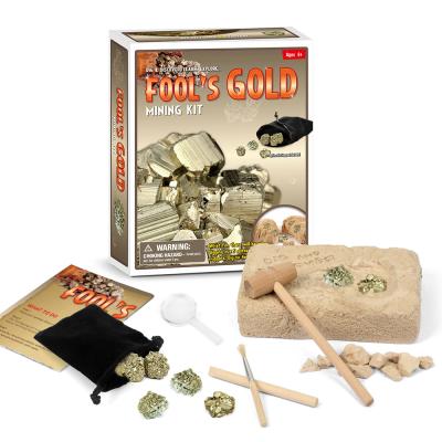 China Educational Toy Digging Toys Funny Educational Mineral Stones Fool's Gold Dig Excavation Kit Toys For Kids Gift for sale