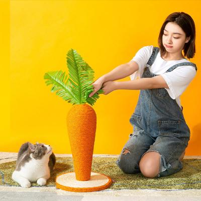 China Wholesale Stocked Fashion Pet Scratcher Cat Scratching Post Carrot Cat Scratch for sale