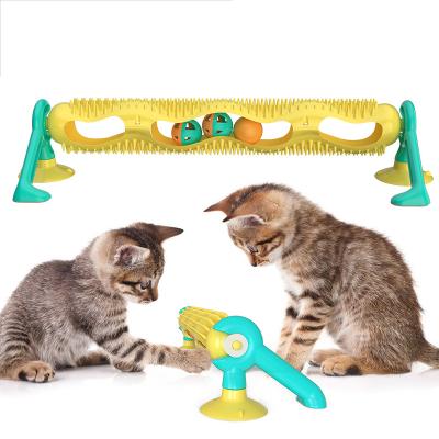 China Amazon Stocked Hot Sale Cat Orbital Ball Puzzle Toys Funny Rotating Climbing Hanging For Cat for sale