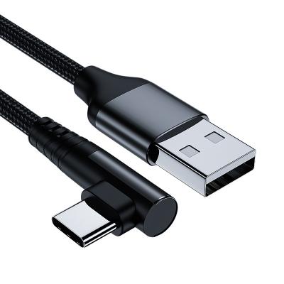 China Cell Phone Mobile Gaming Elbow Cable 90 Degree 3a Fast Charging Type-C Charging for sale