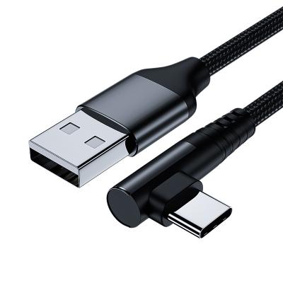 China Mobile Phone 2m 90 Degree USB C Cable 3a Charging Fast Charging Cable For Mobile Games for sale