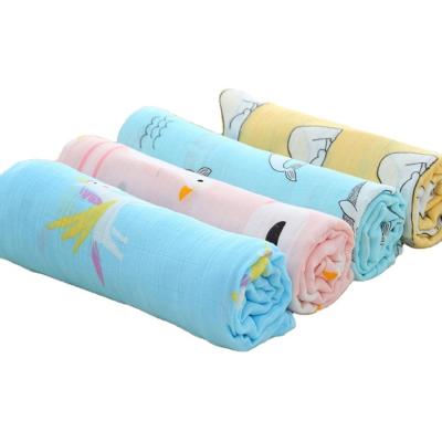 China Baby Cooling Summer Wrap Cotton Gauze Baby Blanket Organic Bamboo Muslin Wrap Blanket for sale