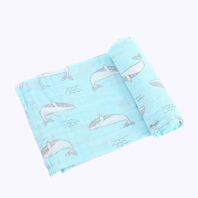 China China Cooling OEM Customized Digital Printing Blanket Size Soft Silk Light Quality Organic Cotton Muslin To Wrap For Baby for sale