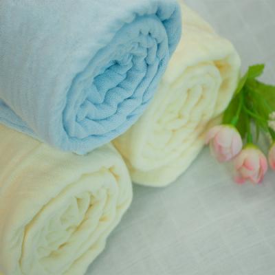 China Solid Color Bamboo Cotton Cooling Plain Blankets Newborn Baby Muslin Rainbow Receiving Wrap Blanket for sale