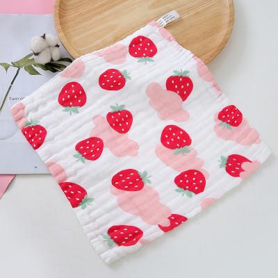 China Best price top quality muslin scarf kids cartoon baby saliva safe towel for sale