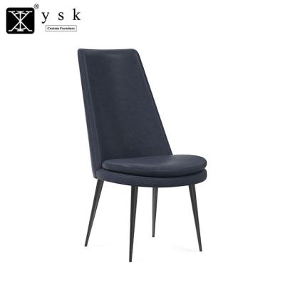 China Customize New Design DC-1539 Restoration Furniture Finley High Back Leather Dining Chair for sale