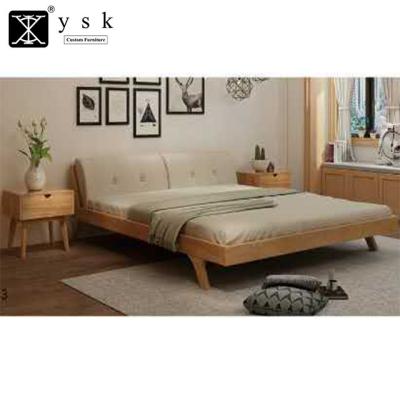 China Latest Design C903 Modern Indian Bedroom Furniture Wooden Bed Set for sale