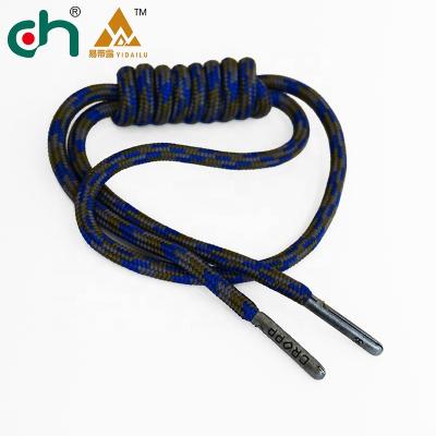 China 2022 New Design Nickel Free Matte Round Aglet Round Strings With Stripe Logo Printing Custom Shoe Lace Tips Lace Ferret Metal Stud for sale