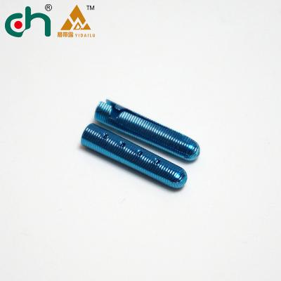 China Bright Blue Nickel Free Plain Weave Stripe Studs Metal Half Curved Tips Decorate Rope Twine For Dance Uniforms for sale