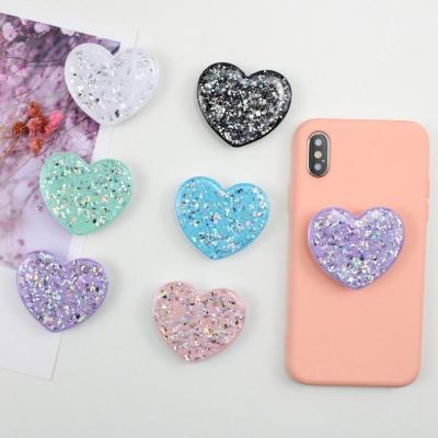 China Factory Price New Mini Glitter Phone Grip Custom Adjustable Cell Phone Grip Portable Phone for sale