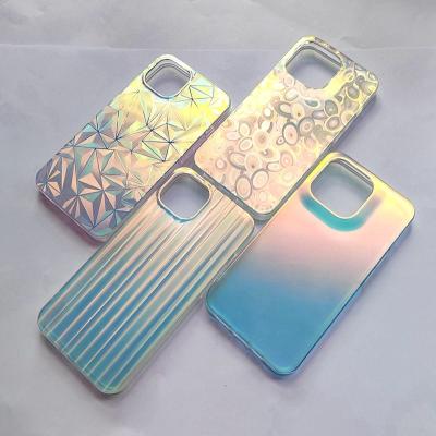 China Shockproof Luxury Hologram Holographic Phone Case For iPhone 13 pro Max Custom Design Aurora Laser Cell Phone Case For iPhone 13 pro for sale