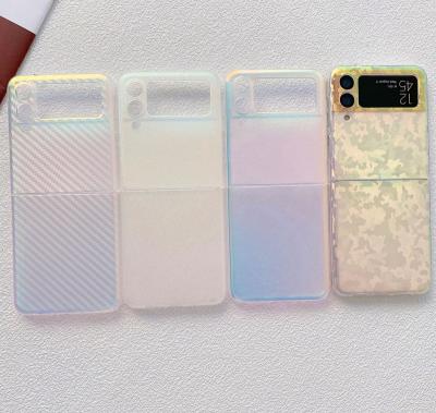 China Shockproof Custom Iridescent Laser IMD Printing TPU Case For Samsung Galaxy Z Flip 3 , Custom Design Printing Phone Case For Samsung Z Flip 3 for sale