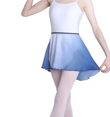 China Adult Front Ballet Skirt Adjustable Skirt Girl Cross Chiffon Dance Skirt for sale