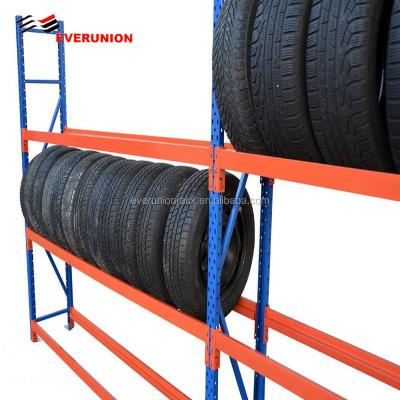 China Corrosion Protection Removable Tire Rack For Warehouse Storage MetalTire Rack for sale