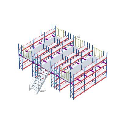 China Corrosion Protection Steel Warehouse Mezzanine Racking System for sale